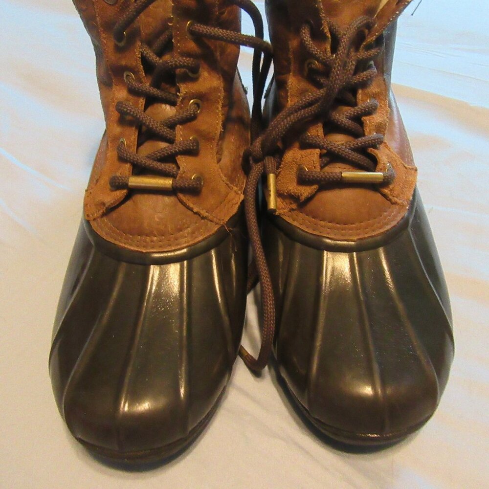 Womens Michael Kors Leather and Rubber Duck Boots Sz 8
